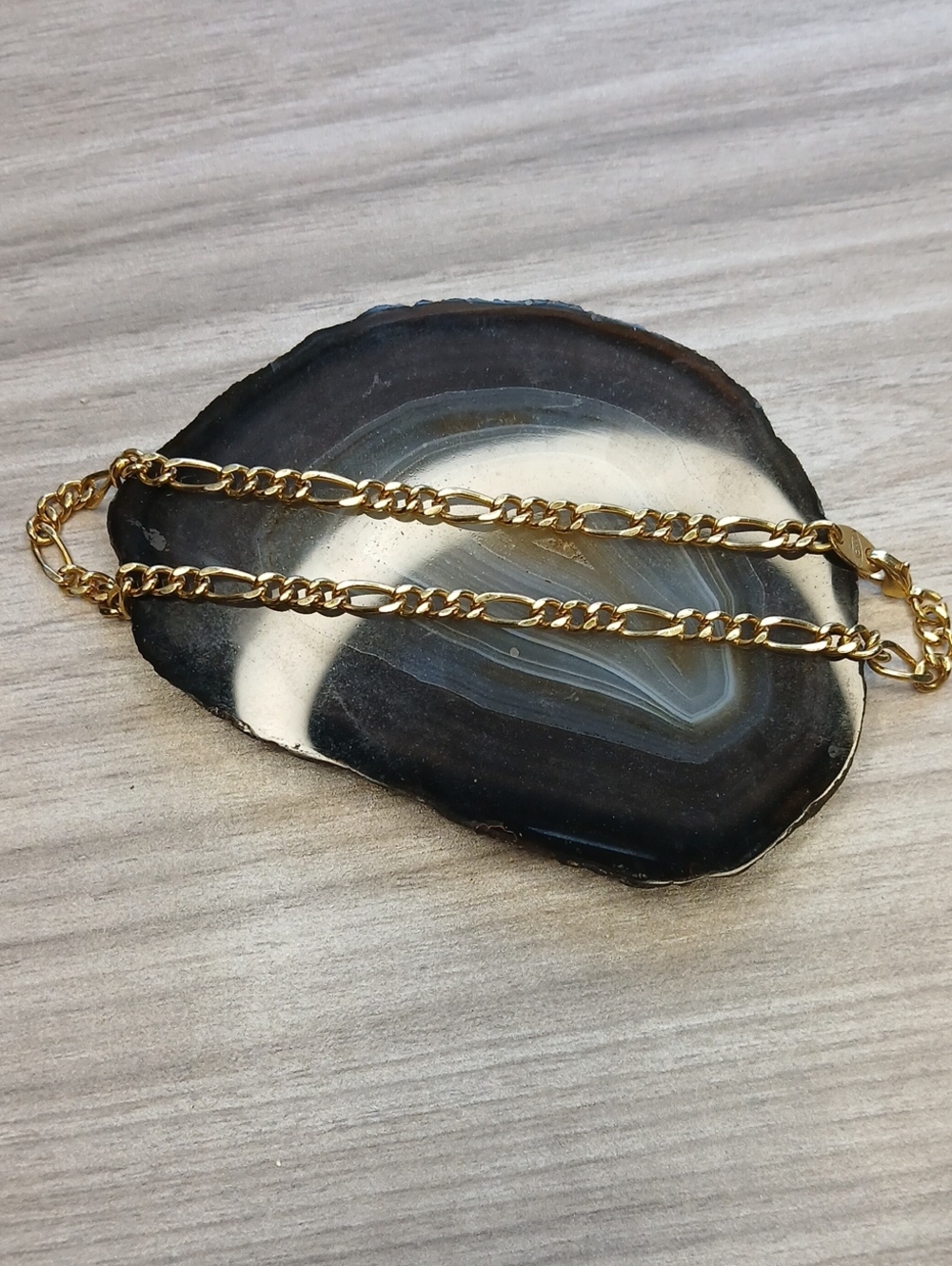 Avon Gold Figaro-Style Ankle Bracelet - Shiny Gold Tone